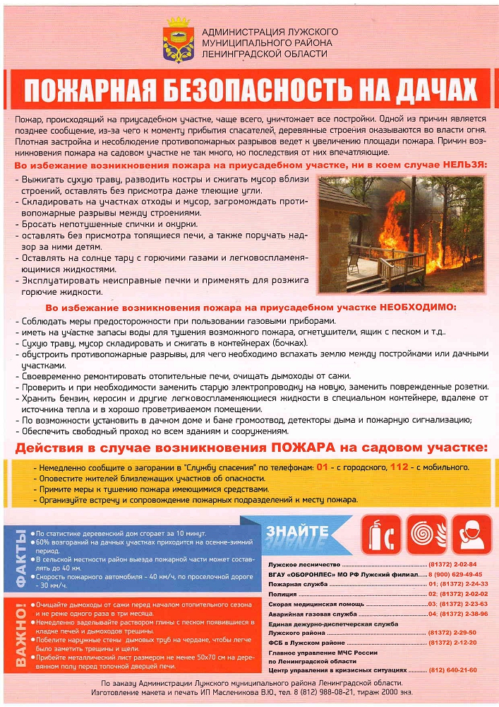 Пожарная безопасность на дачах